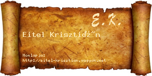 Eitel Krisztián névjegykártya